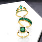 Emerald Green CZ Band Ring