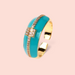 Enamel Coloured Ring With Diamanté