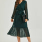 FS Collection Tulle Long Sleeve Midi Dress