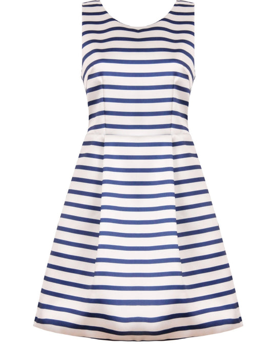 Vera & Lucy Breton Stripe Satin Dress