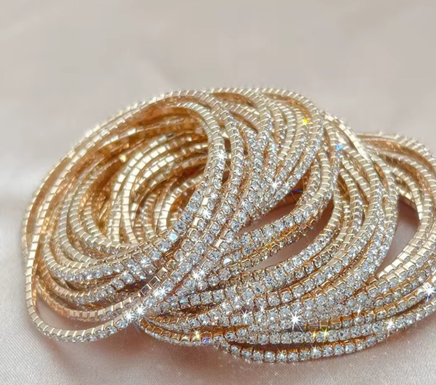 Diamanté Elasticated Bracelet