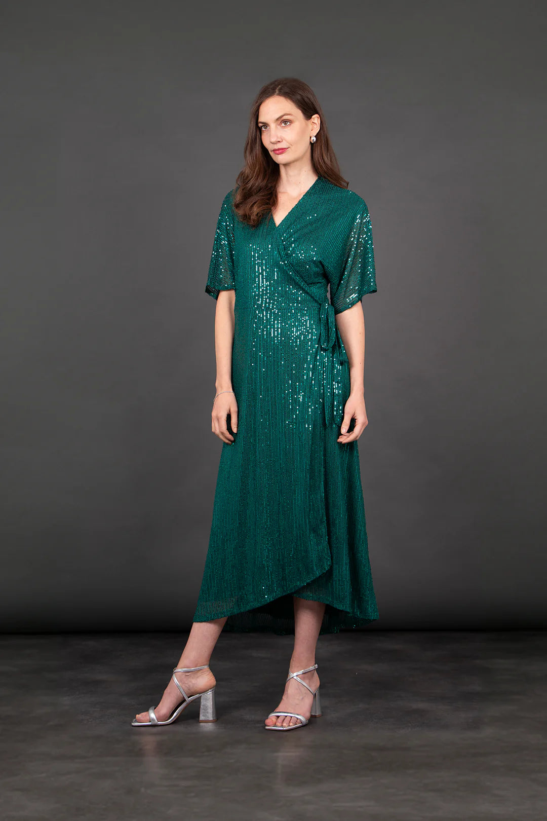 Sarta Liv Sparkly Wrap Dress