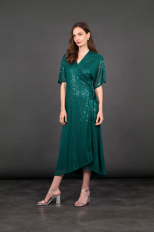 Sarta Liv Sparkly Wrap Dress