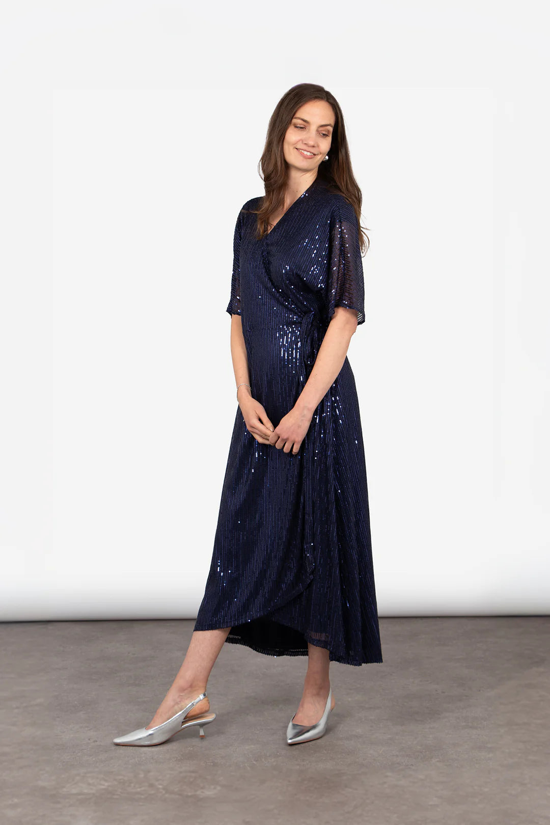 Sarta Liv Sparkly Wrap Dress