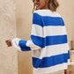 FS Collection Relaxed Knit Blue Stripe Jumper