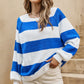 FS Collection Relaxed Knit Blue Stripe Jumper