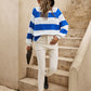 FS Collection Relaxed Knit Blue Stripe Jumper