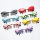 Diamanté Drip Oval Coloured Sunglasses