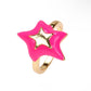 Bright Star 18k Gold Plated Colourful Enamel Ring