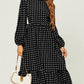 FS Collection Polka Dot Long Sleeve Midi Dress