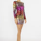 Realty Sequin Long Sleeve Shift Dress