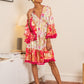 Last Queen Trumpet Sleeve Gold Effect Dress