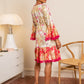 Last Queen Trumpet Sleeve Gold Effect Dress