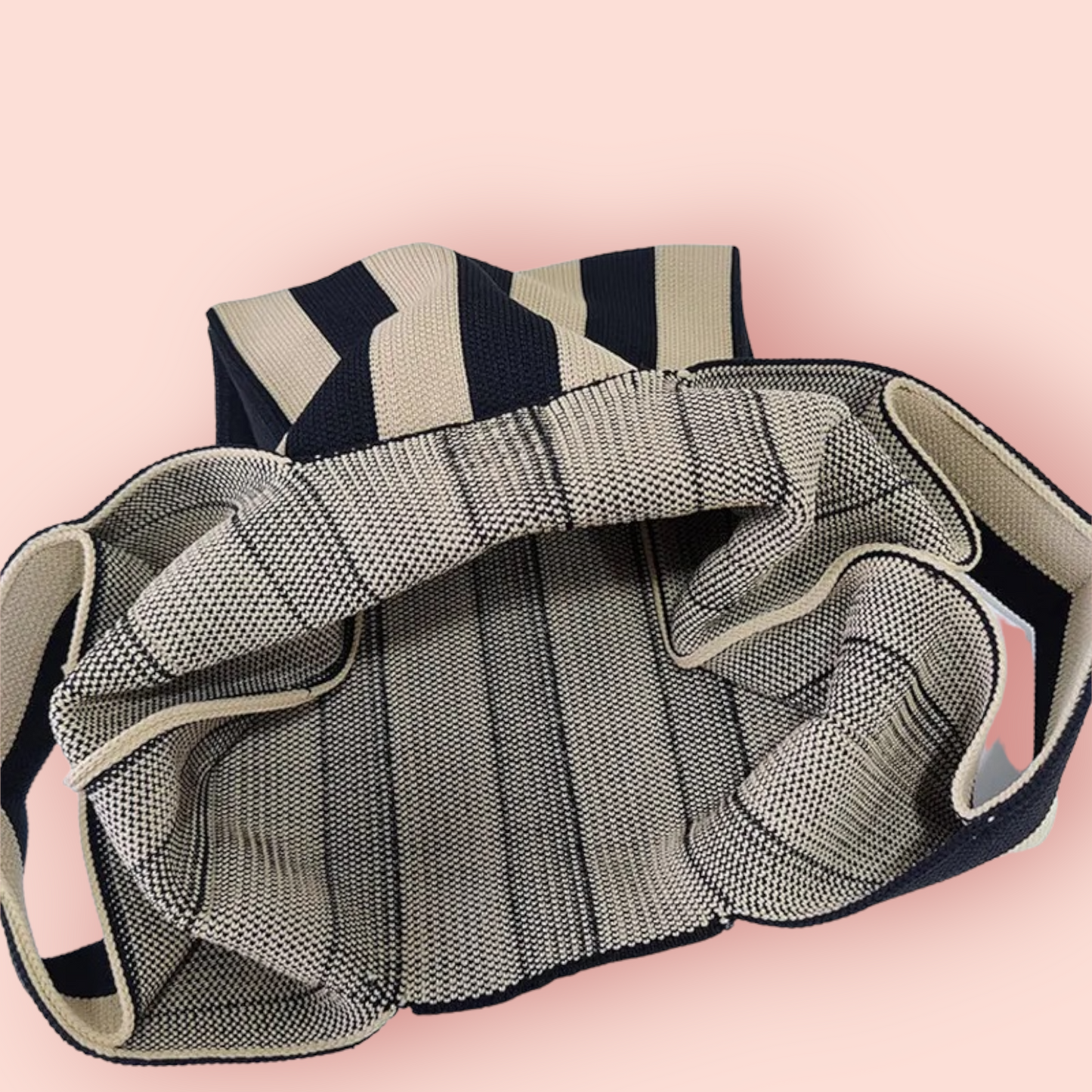 Striped Knitted Tote Bags